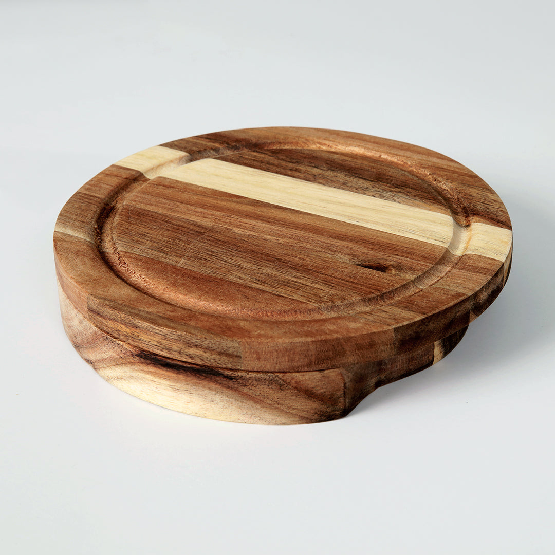 Acacia Round Cheese Board: Box of 10