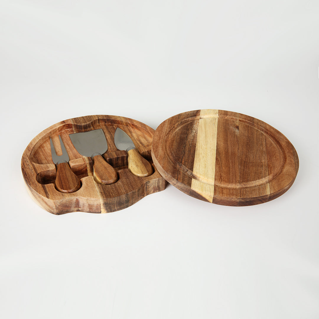 Acacia Round Cheese Board: Box of 10
