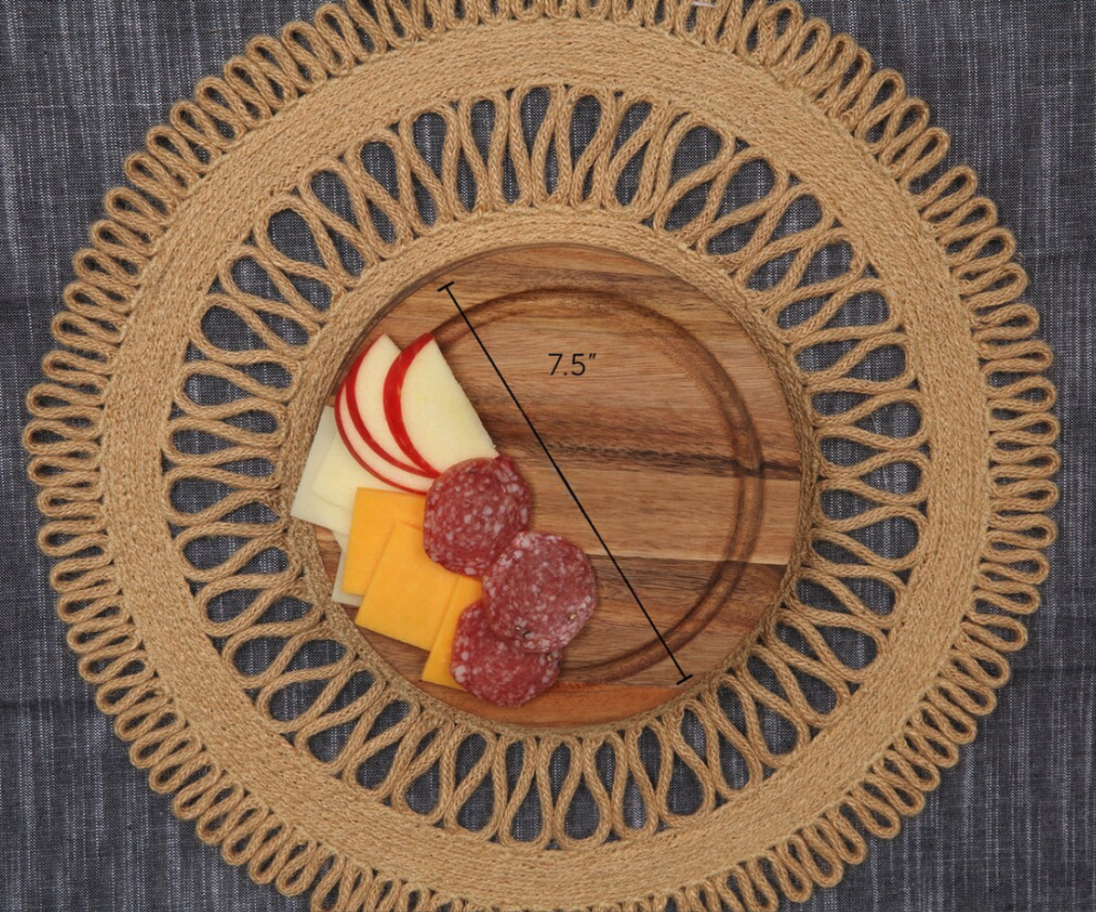 Acacia Round Cheese Board: Box of 10